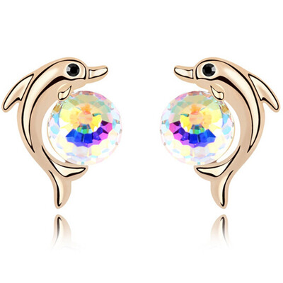 

Dolphin Stud Earrings For Women Fashion Jewelry Accessories Birthday Gift for Girlfriend High Quality Earrings 10805