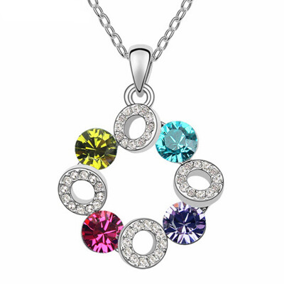 

Austria Crystal Rhinestone Charm Pendant Necklace For Women High Quality Famous Brand Jewelry 3124