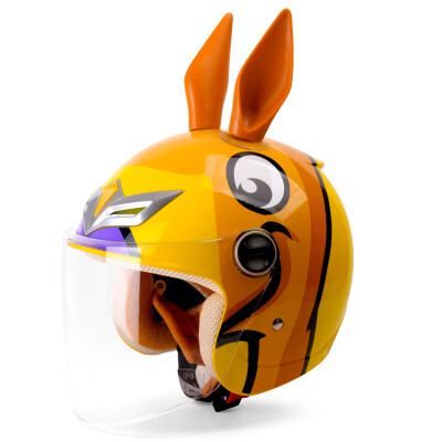 

Mustang (YEMA) children's helmets cute cartoon helmets motorcycle electric helmet helmets for boys and girls four quarters of the winter half-winter kangaroo