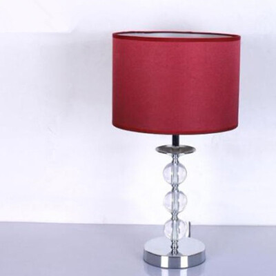 

BOKT Modern Urban Designs Simple Desk Lamp 10-inch Fabric Lampshade E26E27 Lampholders Crystal Bedside Lamp Home Decor Style F