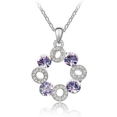 

Austria Crystal Rhinestone Charm Pendant Necklace For Women High Quality Famous Brand Jewelry 3124