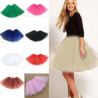 

Women Girl Princess Ballet Tulle Tutu Skirt Wedding Prom Rockabilly Mini Dress