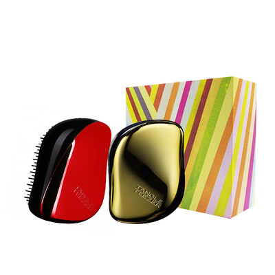 

Jingdong Supermarket] TangleTeezer hair comb TT princess comb comb comb knot guardian elves gift box (portable pink flamingo + portable tropical jungle