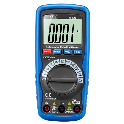 

Huashengchang CEM digital multimeter automatic range true RMS digital display anti-burning universal table DT-922 measurable temperature