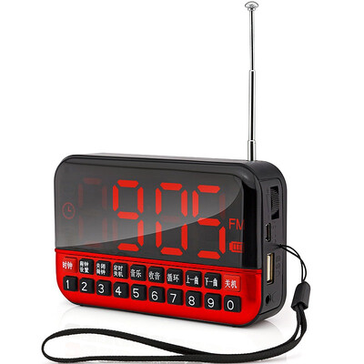 

Moonlight Box S3 Red Card Speaker Mini Radio Цифровой звук Старик Машина Большой экран Цифровой усилитель часов Цифровой музыкальный автомат Может быть подключен с U-образной TF-картой