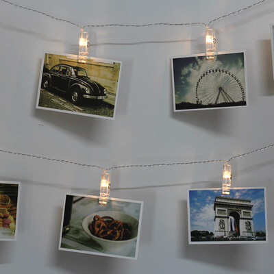 

Led Lights String Lights Creative Photo Folder Lights String Романтические фотографии Folder Color Lights Фото Wall Decoration Battery Lig