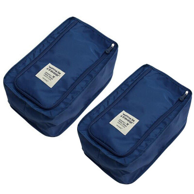 

[Jingdong supermarket] green reed creative waterproof shoes bag bag storage bag 2 loaded travel dark blue