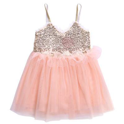 

Kids Baby Girl Dress Sequins Tulle Tutu Dress Party Gown Formal Dresses