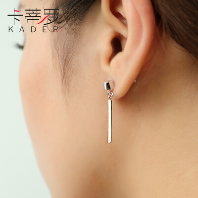 

Katie Luo 925 white fungus long section of women&39s simple fashion Japanese&Korean earrings wild jewelry accessories