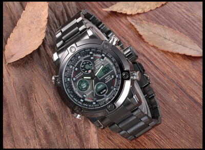 

Top Brand Luxury Dual Display Steel Mens Watches Waterproof LED Digital Military Army Men Sports Watch Relogio Masculino