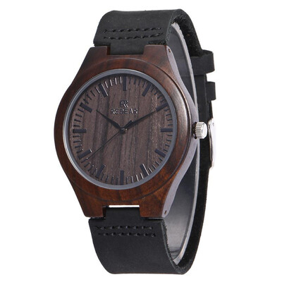 

Fashion Luxury Natural Handmade BlackWood Watch Ebony wooden Watches Business waterproof mens watches quartz watch