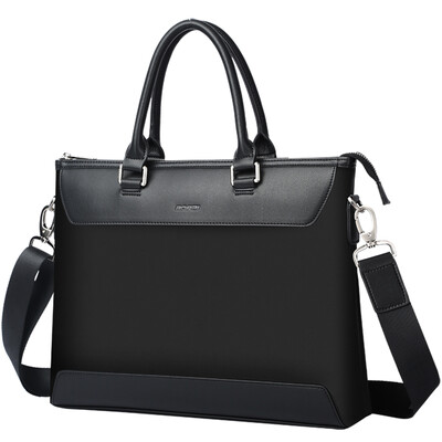 

Bopai Bopai briefcase male business canvas handbag 156-inch computer bag black 711-006771