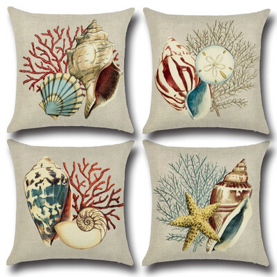 

Ocean Park Cotton Linen Theme Decorative Pillow Cover Case