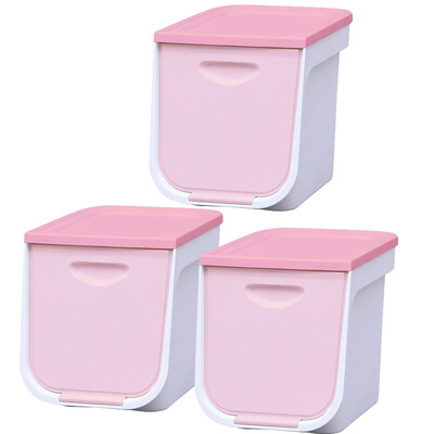 

Alice IRIS environmental plastic storage storage box storage box clamshell storage box S white powder 3 Pack