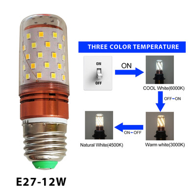 

12W Tri Color switchable LED bulb wide pressure (85V-265V