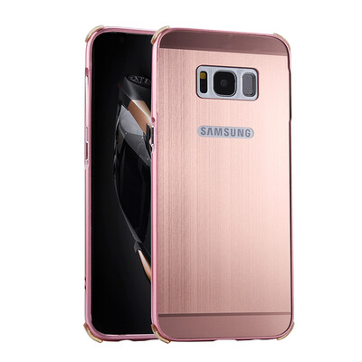 

Luxury Case for Samsung Galaxy S8 Plus Aluminum BumperAcrylic Panel Back Glossy Business Cover for Samsung S8 Plus