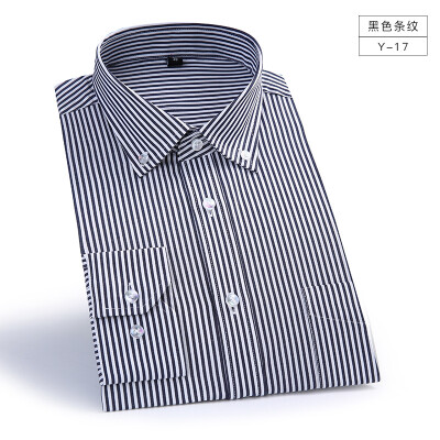 

Casual Men Long Sleeve Shirt Silm Fit Fashion Cotton Four Seasons Stripe Splice