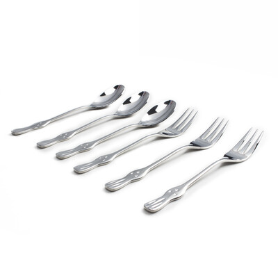 

Road card cool LUCUKU 304 stainless steel coffee spoon fruit fork rabbit type child dessert sign small spoon six sets