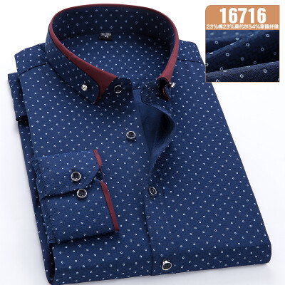 

Business Youth Men Long Sleeve Casual Shirt Spring Autumn Silm Fit