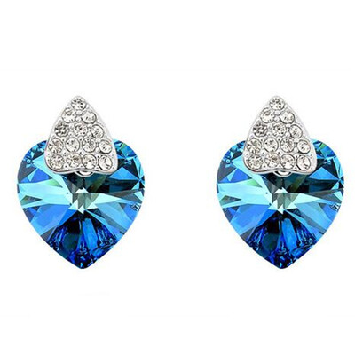

Stud Earings Fashion Jewelry Crystal Heart Women Luxurious Banquet Party Acessorios Female Birthday Gift 8283