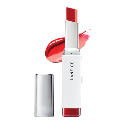 

Lange LANEIGE two-color three-dimensional lipstick 12 red bean red apricot powder 2g