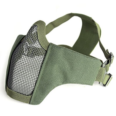 

Half Face Lower Foldable Mesh Adjustable Tactical Metal Steel Mask for Airsoft/Hunting/Shooting