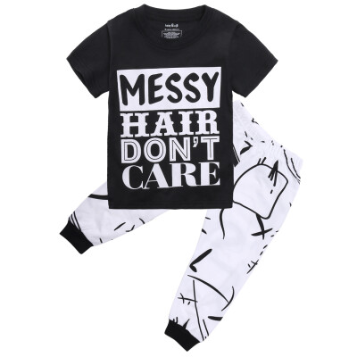 

2pcs Newborn Toddler Kids Baby Boys Girls Clothes Outfits T-shirt Tops+Pants Set