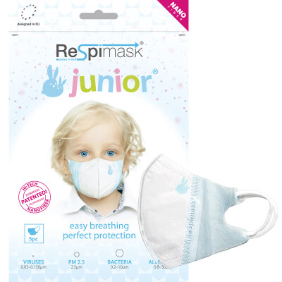 

Respimask masks imported nano filter masks for children (5-10 years old) 20 Pack with enhanced anti-haze PM2.5