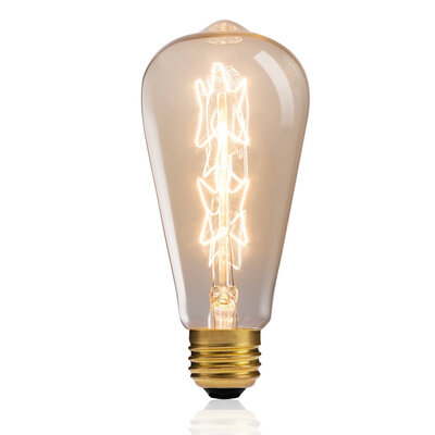 

BOKT Vintage Edison Bulbs 40W, ST64 Squirrel Cellage Pentagram Style, 240LM, 2700K E27 Base