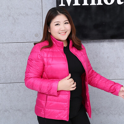 

2017 autumn and winter new thin Slim women's down jacket XL 6XL women's jacket