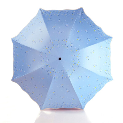 

Cntomlv umbrella ultraviolet radiation beach umbrella Black glue sun umbrella lady bumbersoll three folding dual purpose fresh and