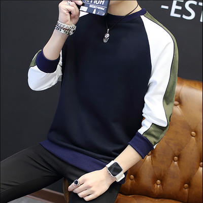 

2017 autumn burst youth sports suit Slim fashion trend fight round neck sweater men sweater