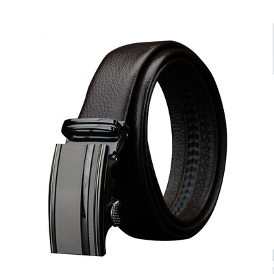 

BOPAI мужской пояс автоматической пряжки голову кожаный ремень пояса дикий корейский деловой мужской пояс 514-49015 коричневый