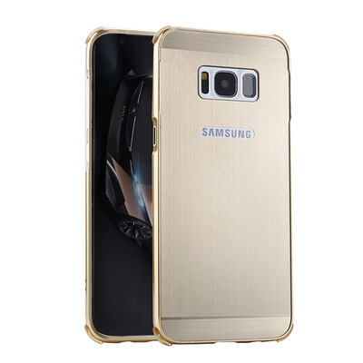 

Luxury Case for Samsung Galaxy S8 Plus Aluminum Bumper+Acrylic Panel Back Glossy Business Cover for Samsung S8 Plus