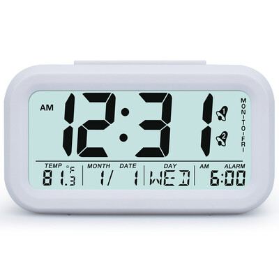 

Large Digital Alarm Clock LCD Student Bedroom Electronic Clock Snooze Sensor Kids Table Clock School Product Night Light 2 Alarm