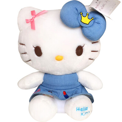 

KT Hello Kitty Hello Kitty плюшевая игрушка кукла кукла кукла Валентина подарок на день рождения девушки куклы # 3 модели вышитой джинсовой серии KT-B
