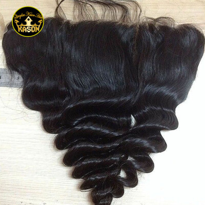 

13x4 Loose Wave Lace Frontal Closure Peruvian Virgin Hair Lace Frontal With Baby Hair 100% Human Hair Full Lace Frontal