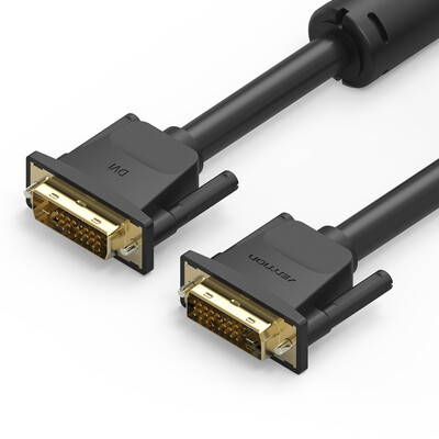 

Wei Xun VENTION DVI cable dvi24 1 cable male to male digital high-definition signal cable DVI-D signal cable computer monitor video cable 1 meter black EAABF