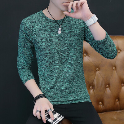 

Men's casual long-sleeved shirt shirt fashion sets of sweater Slim round neck long sleeves as a gift for men