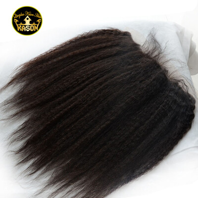

Peruvian Virgin Hair Lace Frontal Kinky Straight Hair Ear To Ear Full Lace Frontal With Baby Hair Grade 8A Human Hair