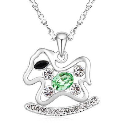 

Austria Crystal Pendant Necklaces Animal White Gold Color Women Party Gift High Quality Fashion Jewelry 17900
