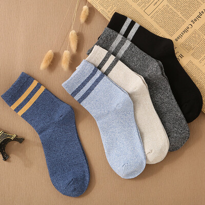 

Arctic cashmere socks men fall winter casual cotton socks fashion warm stripes trend leisure men&39s tube socks 5 double uniform
