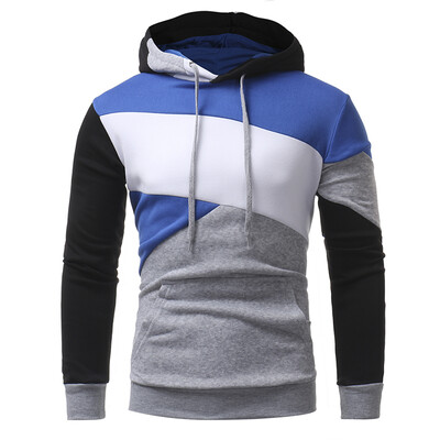 

Brand 2017 Hoodie Personality Multi-Color Stitching Hoodies Men Fashion Tracksuit Sweatshirt Off White Hoody Mens Purpose Tour