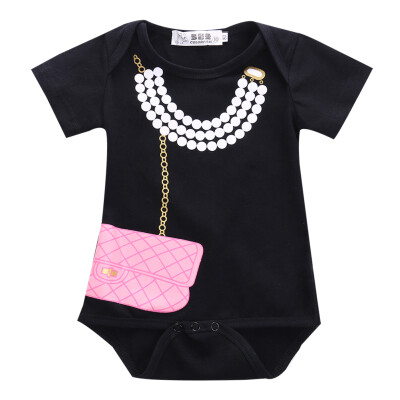 

NEW Newborn Baby Girl Boy Tuxedo Bodysuit Romper Jumpsuit Bag Pearl One-pieces