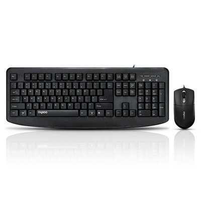 

Rapoo NX1720 Wired Mouse Keyboard Set Wired Keyboard Mouse Set Wired Keyboard Mouse Set Computer Keyboard Black