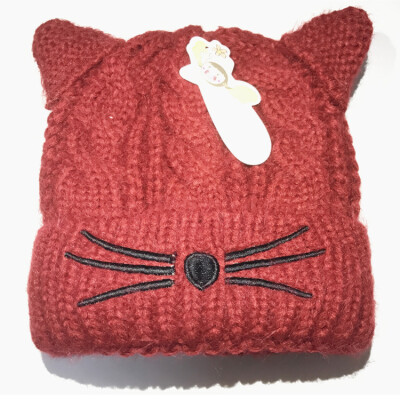 

Fashionable cute children hat cat wool hat child knitting cap baby child hat