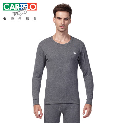 

CARTELO men's cotton fashion casual thin thermal underwear set with round collar