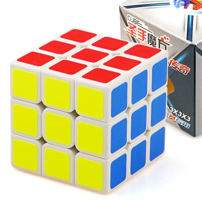 

Rubiks Cube 3x3 Magic Cube Brain Teaser Puzzle Smooth Turning Sticker White