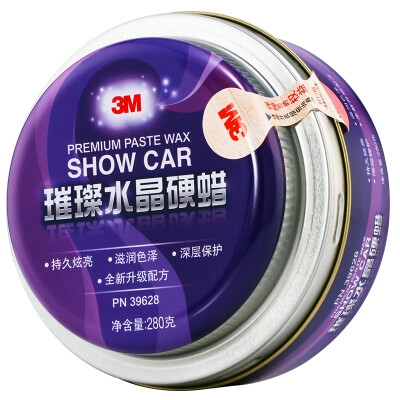 

3M Car Wax Crystal Hard Wax Sunscreen Depth Protection Paint Prevent Oxidation PREMIUM PASTE WAX PN39628 Contains Sponge