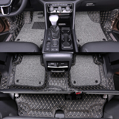 

Huashi Volkswagen Touring foot pad 7 seat new way ang full leather foot pad four seasons universal foot pad wire ring pad modification new way ang special 8 piece set luxury section - black rice noodle